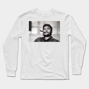 CHE GUEVARA SMOKING A PIPE Long Sleeve T-Shirt